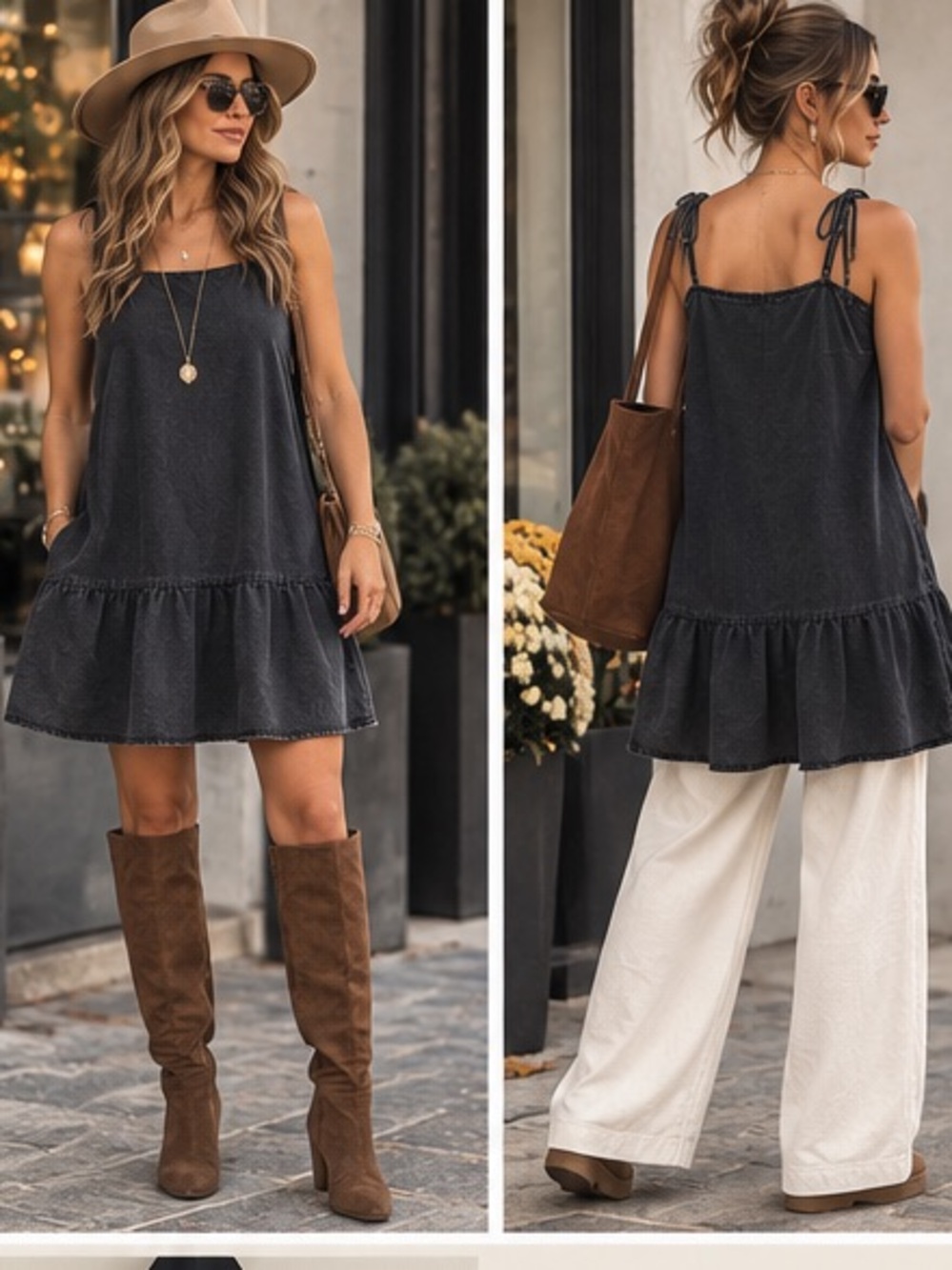 LE LIS Collection NWT Tiered Cotton Mini Dress Charcoal Gray Size M